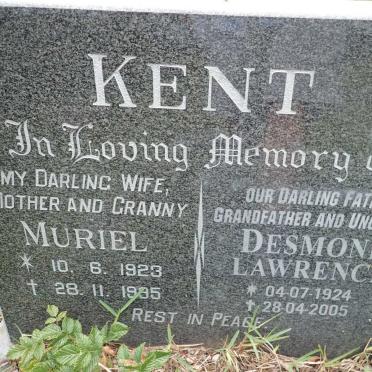 KENT Desmond Lawrence 1924-2005 &amp; Muriel 1923-1995