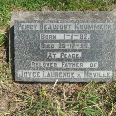 KRUMMECK Percy Beaufort 1882-1958