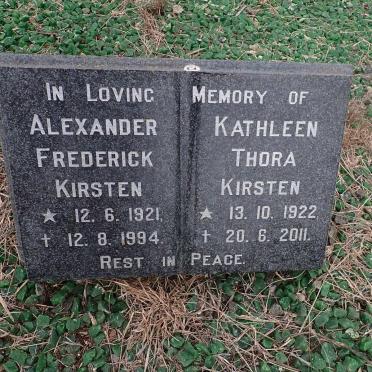KIRSTEN Alexander Frederick 1921-1994 &amp; Kathleen Thora 1922-2011