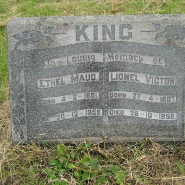 KING Lionel Victor 1887-1958 &amp; Ethel Maud 1891-1958