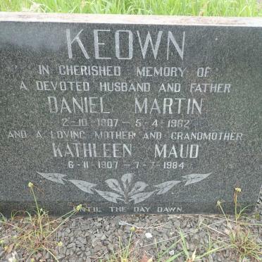 KEOWN Daniel Martin 1907-1962 &amp; Kathleen Maud 1907-1984