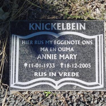 KNICKELBEIN Annie Mary 1933-2005
