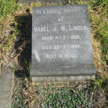 LINDEN Mabel J.W. 1903-1994
