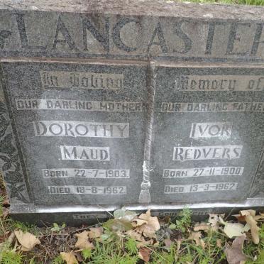 LANCASTER Ivor Redvers 1900-1962 &amp; Dorothy Maud 1903-1962