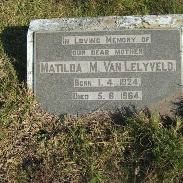 LELYVELD Matilda M., van 1924-1964