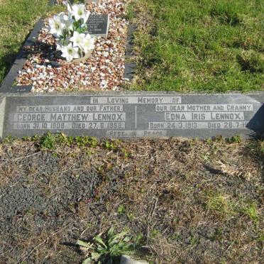 LENNOX George Matthew 1908-1958 &amp; Edna Iris 1913-1979