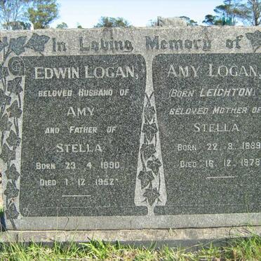 LOGAN Edwin 1890-1952 &amp; Amy LEIGHTON 1889-1978