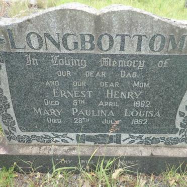 LONGBOTTOM Ernest Henry -1962 &amp; Mary Paulina Louisa -1962