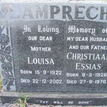 LAMPRECHT Christiaan Essias 1926-1970 &amp; Louisa 1922-2002