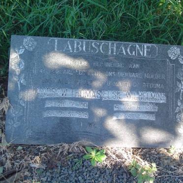 LABUSCHAGNE Andrew Thomas 1901-1975 &amp; Elsie Wilhelmina 1906-1991