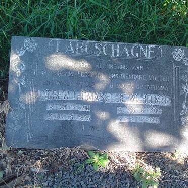 LABUSCHAGNE Andrew Thomas 1901-1975 &amp; Elsie Wilhelmina 1906-1991