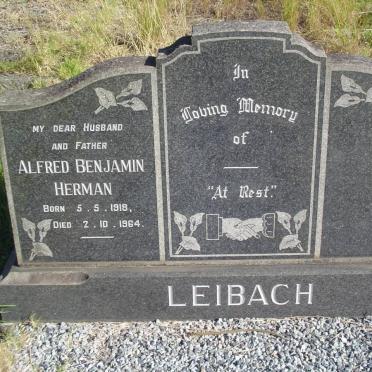 LEIBACH Alfred Benjamin Herman 1918-1964