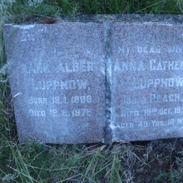 LUPPNOW Frank Albert 1898-1978 &amp; Anna Catherine PEACH -1950