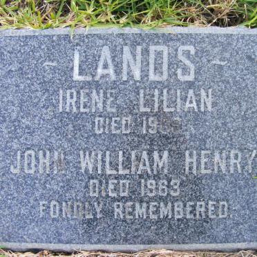 LANDS John William Henry -1963 &amp; Irene Lilian -1969
