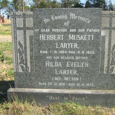 LARTER Herbert Muskett 1884-1959 &amp; Hilda Evelyn NELSON 1891-1973