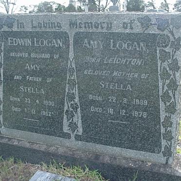 LOGAN Edwin 1890-1952 &amp; Amy LEIGHTON  1889-1978