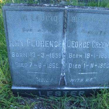 LESTER George Creemer 1886-1950 &amp; Amy Florence 1896-1962
