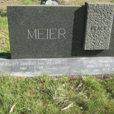 MEIER August Wilhelm 1884-1956 &amp; Margaret Dorothy WILLIAMS 1891-1966