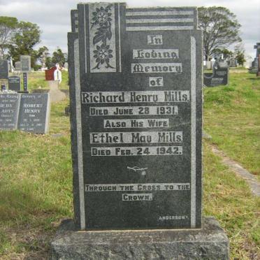 MILLS Richard Henry -1931 &amp; Ethel May -1942