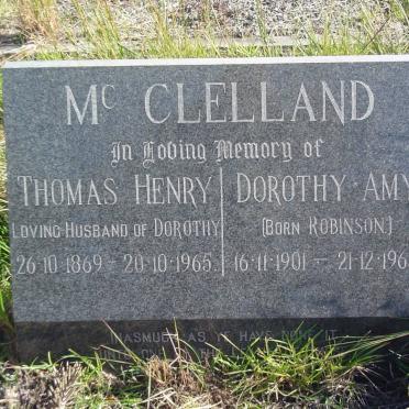McCLELLAND Thomas Henry 1869-1965 &amp; Dorothy Amy ROBINSON 1901-1965