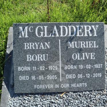 MCGLADDERY Bryan Boru 1929-2005 &amp; Muriel Olive 1927-2019