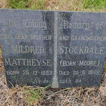 MATTHYSE Mildred Stockdale nee MOORE 1883-1968