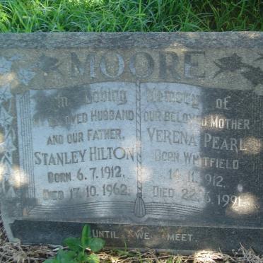MOORE Stanley Hilton 1912-1962 &amp; Verena Pearl WHITFIELD 1912-1991