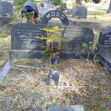 MOSS John Henry 1893-1971 &amp; Frances Hester Caroline 1900-1987 