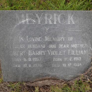 MEYRICK Robert Harry 1907-1976 &amp; Violet Lillian 1913-1995