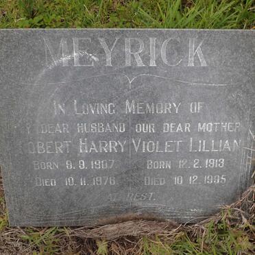 MEYRICK Robert Harry 1907-1976 &amp; Violet Lillian 1913-1995