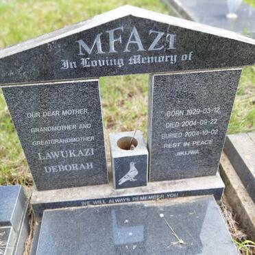 MFAZI Lawukazi Deborah 1929-2004