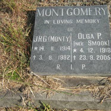 MONTGOMERY J.R.G. 1914-1992 &amp; Olga P. SMOOK 1918-2005