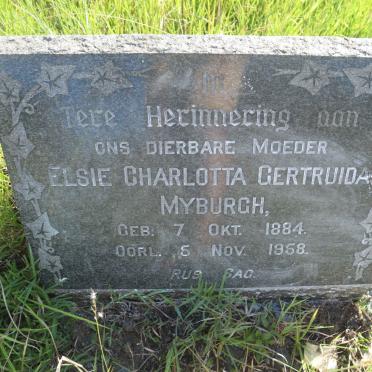 MYBURGH Elsie Charlotta Gertruida 1884-1958