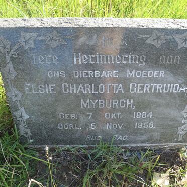 MYBURGH Elsie Charlotta Gertruida 1884-1958