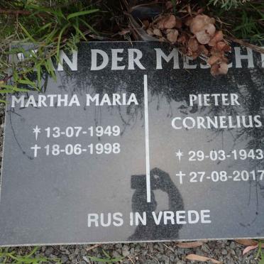 MESCHT Pieter Cornelius, van der 1943-2017 &amp; Martha Maria 1949-1998