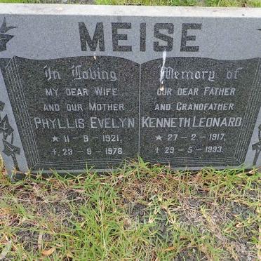 MEISE Kenneth Leonard 1917-1993 &amp; Phyllis Evelyn 1921-1978