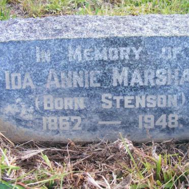 MARSHALL Ida Annie nee STENSON 1862-1948
