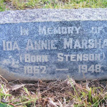 MARSHALL Ida Annie nee STENSON 1862-1948