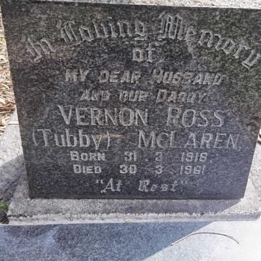 MCLAREN Vernon Ross 1918-1961 :: SHADWELL  Mona Lydia formerly MCLAREN nee BRADLEY 1929-2015 _2