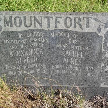 MOUNTFORT Alexander Alfred 1890-1963 &amp; Rachel Agnes 1897-1967