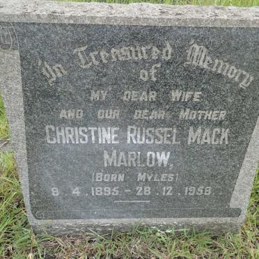 MARLOW Christine Russel Mack nee MYLES 1895-1958