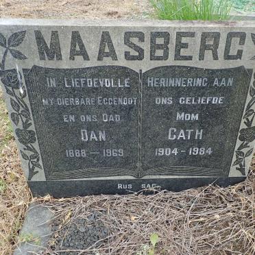 MAASBERG Dan 1888-1969 &amp; Cath 1904-1984