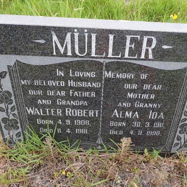 MULLER Walter Robert 1908-1981 &amp; Alma Ida 1911-1990