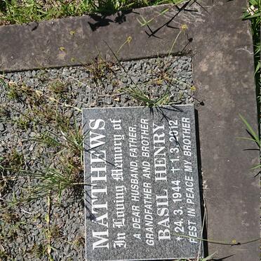MATTHEWS Basil Henry 1944-2012