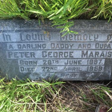 MARAIS Peter George 1897-1959
