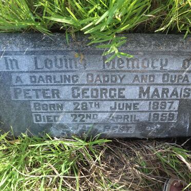 MARAIS Peter George 1897-1959