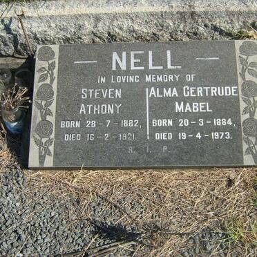 NELL Steven Athony 1882-1921 &amp; Alma Gertrude Mabel 1884-1973