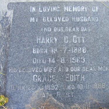 OTT Harry C. 1888-1963 &amp; Grace Edith 1892-1966