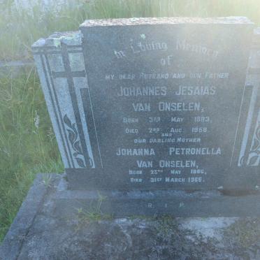 ONSELEN Johannes Jesaias, van 1883-1958 &amp; Johanna Petronella 1885-1965