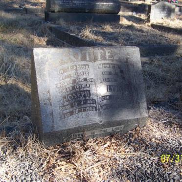 OTTE Joseph 1880-1960 &amp; Lydia 1882-1963
